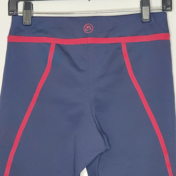 Ernest Leoty Corset Athletic Leggings Navy Blue And red Size large e. Leoty - Picture 6 of 8